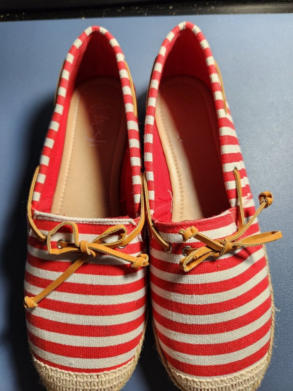 Red and White shoes